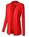 BIADANI Women Classic Soft Long Sleeve Open Front Cardigan Sweater Coral 3X-Large