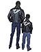 Charades Men's Fifties Thunderbirds Costume Leather Jacket, Black, X-Large