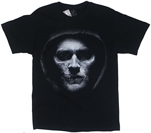 Jax Skull Face - Sons Of Anarchy T-shirt : Adult 3XL - Black
