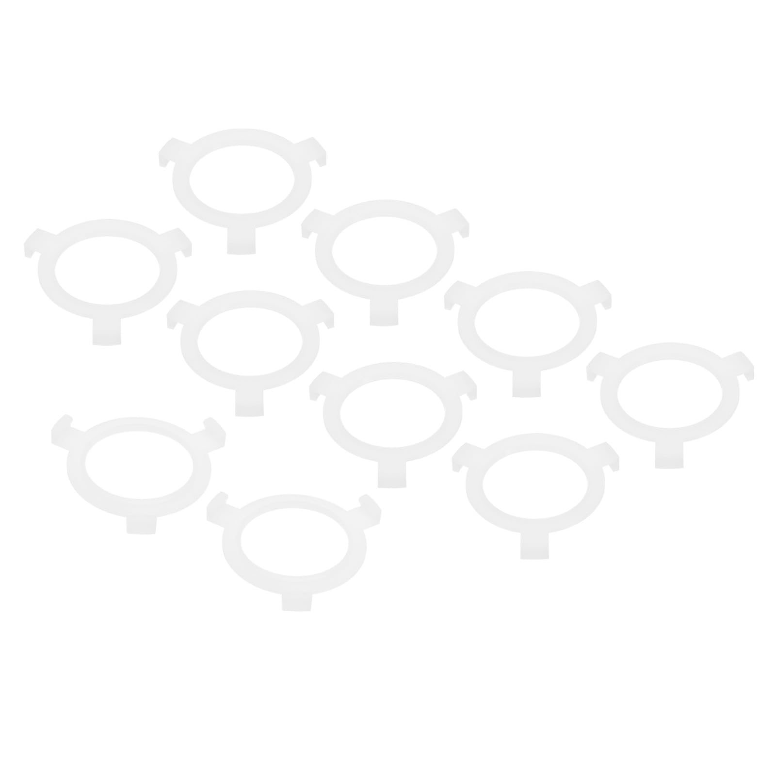 PATIKIL E27 to E26 Lamp Shade Ring, 10 Pack Lamp Holder Adapter Ring Converter Reducer Fitting Light Fixtures Replacement, White