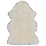 White sheepskin rug