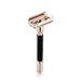 Adjustable Double Edge Safety Razor, The Crusader by VIKINGS BLADE, Long Handle, Butterfly Twist-To-Open Head, Eco Friendly, Luxury Leatherette Case. Smooth, Close, Clean Shaving (Variation: Ragnarr)
