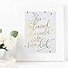 Inspirational Wall Art Decor Gifts for Women Mom Contemporary Artwork Metallic Art Prints Quote Wall Decor Poster Handmade 8 x 10 Modern Art Wall Decor - She believed She Could So She Did - Gold foil