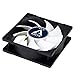ARCTIC F8 TC - 80 mm Case Fan, Case Fan with Temperature Control, Very quiet motor, Computer, Fan Speed: 350-2000 RPM - Black/White