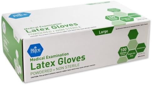 Medpride - MPR-50155 - Latex Exam Gloves - Lg - N/S - Pwd. 10/100/cs.