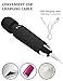 Lyork Wand Massager for Women, Multi Speed Rechargeable Powerful Massager - Black
