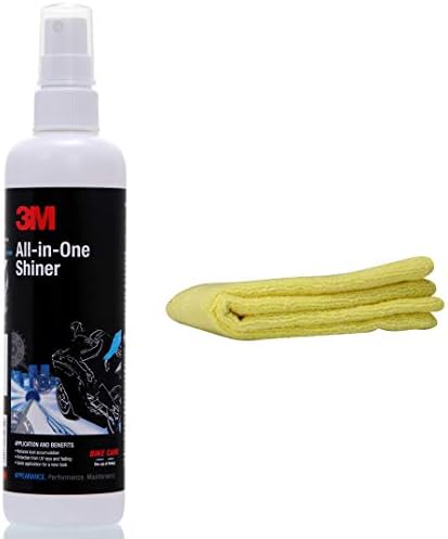 3M All-in-One Shiner for Cars & Bikes (250ml) & 3M Microfiber Cloth for Cars (16″x16″) Combo Pack 3M All-in-One Shiner for Cars & Bikes (250ml) & 3M Microfiber Cloth for Cars (16″x16″) Combo Pack