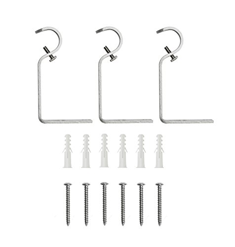 Value Pack of Sheffield Home, AMG, and Enchante Accessories, Diamond Curtain Rod, 42 to 120-Inch, 4 Pack, Pewter