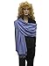 Cashmere Pashmina Group: Solid Pashmina Shawl, Scarf, Wrap & Stole (Large size) Periwinkle