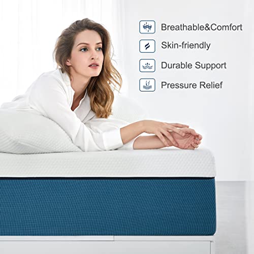 Molblly Full Size Mattress, 10 inch CoolingGel Memory Foam Mattress in