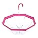 Rainbrace Clear Bubble Umbrella Auto Open Upgraded Version With Reinforced Fibergrass Ribs, Transparent Clear Umbrella Dome Shape for Women And Kids(Pink)