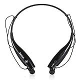 InzhiRui Wireless Bluetooth Headphones Noise Cancelling Headphones with Microphone/Running/Gym/Exercise/Sweat proof for iPhone 6s, 6s Plus, 6, 6 Plus, 5 5C 5S 4 & Android (Black)