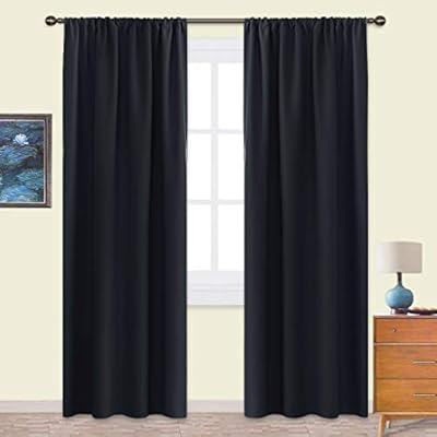 Nicetown Rod Pocket Blackout Curtains Thermal Insulated Solid
