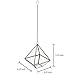 Clear Glass & Brass Tone Metal Faceted Hanging Air Plant Terrarium/Tea Light Candle Holder - MyGift