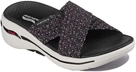 Skechers Women's, GO Walk Arch Fit Soiree Sandal Black Multi 10