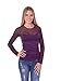 Long Sleeve Stretch Shirt Tank with Mesh Top Fitted Blouse One Size