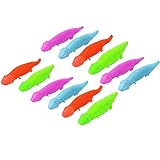 9.5” Fuzzy Dinosaur Slingshots- Pack of 12 Vibrant Puffer-Like Stretchy Finger Rockets for Kids- Manual Weapon, Flying Games, for Outdoor Activities - Great Party Favor
