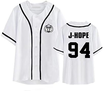 kpop bts varsity baseball jacket monster jin suga jimin v sweater Button Down (M, J-Hope)