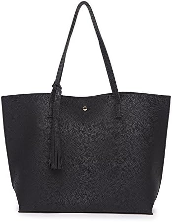 Soft Faux Leather Large Capacity Top Handle Tote Shoulder Handbag for Women