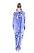 Griong Fit Snug Adult Onesie Costume Pajamas, Unisex Flannel Cosplay Animal One Piece Halloween Sleepwear Homewear Blue