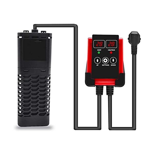 Knoijijuo-Sommergibili-Acquario-riscaldatore-elettronico-di-Temperatura-costante-Fish-Tank-Heater-con-Display-Digitale-Esterno-Termostato-e-sonda-Smart-Sensor50W Knoijijuo Sommergibili Acquario riscaldatore, elettronico di Temperatura costante Fish Tank Heater con Display Digitale…