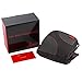 Lusso Gear Car Seat Protector - 1-Pack, Black with Red Stitching, Universal Fit - Waterproof Car Seat Cover & Backseat Protector with 8-Layer Padding & Non-Slip Backing - 2 Mesh Pockets for Travel