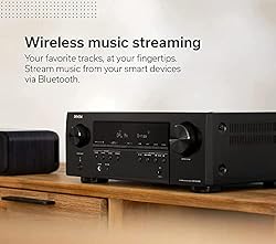Denon - AVR-S570BT Receiver, 5.2 Channel, 8K Ultra