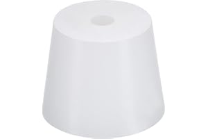 MECCANIXITY Silicone Rubber Tapered Plug 36mm to 46mm with Hole White for Powder Coating, Painting, Anodizing, Plating, Sandblasting, Laboratory Use