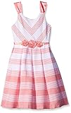 Bonnie Jean Girls' Mitered Stripe Dress