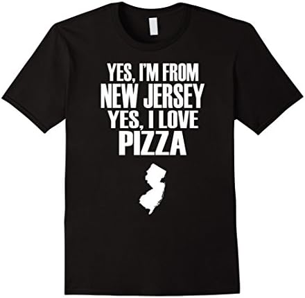 Mens I'm From New Jersey and I Love Pizza T-Shirt Small Black