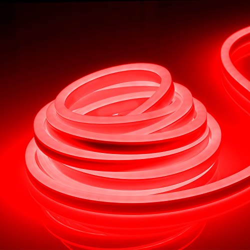 TORCHSTAR 50ft LED Neon Rope Light IP67 Waterproof, 120V Flexible Strip