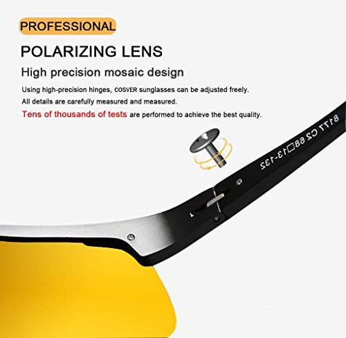 image for COSVER Men's Polarized Sunglasses for Men Sports Driving Cycling Runni
