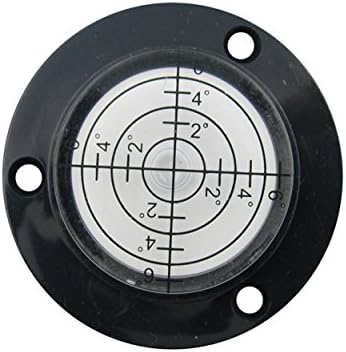 50x9mm High Accuracy Bulls-eye Level Bubble Spirit Level Rv Black With Mounting Holes (single)