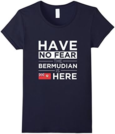 Womens Have No Fear The Bermudian is here Pride Shirt Proud Bermuda XL Navy