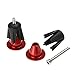 WAKE Bar End Plugs Handlebar End Caps Bike Handlebar Plugs for Most Bicycle, Mountain Bike, Road Bike, MTB, BMX (2 Counts, Rubber Sponge Aluminum, Red)