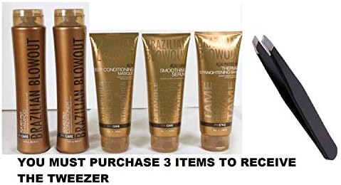 5 Pack Anti Frizz Shampoo, Conditioner, Masque, Balm & Serum +FREE PROFESSIONAL TWEEZER