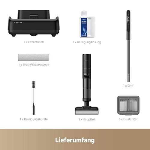 dreame H12 Pro FlexReach Nass- und Trockensauger, Flaches 180°-Design, Trocknung in 5 Minuten, 18.000 Pa Saugkraft, 90 °C Heißwäsche, Doppel-Kantenreinigung, Reinigung in 50 Minuten 10
