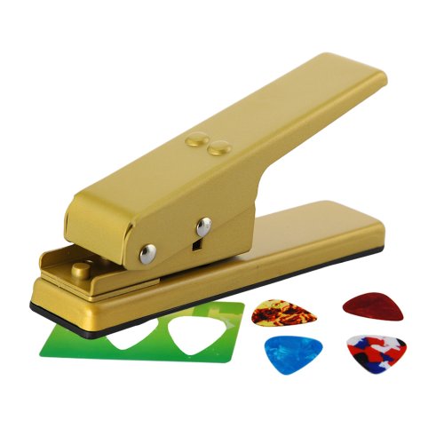 DBPOWER Professional Guitar Plectrum Punch Picks Maker Card Cutter DIY Own Pick Golden