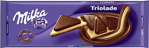 Milka Triolade Riesentafel Alpenvollmilchschokolade Weisse