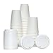 PREMIUM 100 12oz / 360ml Double Wall Insulated Disposable Coffee Cups, Leak Proof Lids, Eco Friendly, White Paper Cups, Travel Cup, Office Party Pack, To Go Coffee Cups, Iced Coffee & Hot Chocolate