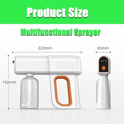 Atomizer Sprayer, Rechargeable Nano Mist Sprayer Gun with Blue Light, Portable Electrostatic photo 7