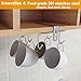 XIGOO Coffee Mug Holder Under Cabinet - 6 Hook Coffee Cup Mug Holder for Kitchen, Adjustable Fit for 0.3-1.5 Inch Thickness Shelf