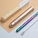 Reusable Collapsible Straw, Rainbow 9.25'' Telescopic Stainless Steel Metal Straw, Portable Drinking Straw for 12oz/20oz/30oz Cups, perfect for Drinking Water, Coffe, Smoothie, Juice, Milkshake