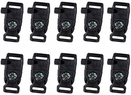 YEHAM 10 PCS Emergency Whistle Buckle