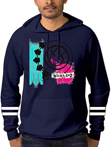 VJIFBHECSS Blink-182 Men's Pullover Hooded Sweatshirt Pockets Hoodie