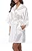 Women's Bride Bridesmaid Robe Short Kimono Bathrobes Getting Ready Wedding Dressing Gown