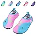 Giotto Kids Swim Water Shoes Quick Dry Non-Slip for Boys & Girls, Pink/Blue, 26-27 …