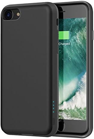 iPhone 8 / 7 Battery Case - Support Lightning Port Headphones, iDLEHANDS Charging Case, Rechargeable Battery Pack Power Case for iPhone 8 / 7, 2800mAh, Charge and Sync (Black)
