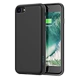 iPhone 8 / 7 Battery Case - Support Lightning Port Headphones, iDLEHANDS Charging Case, Rechargeable Battery Pack Power Case for iPhone 8 / 7, 2800mAh, Charge and Sync (Black)