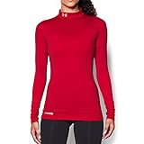 Under Armour Women's ColdGear Authentics Mock, Red/Metal, Medium